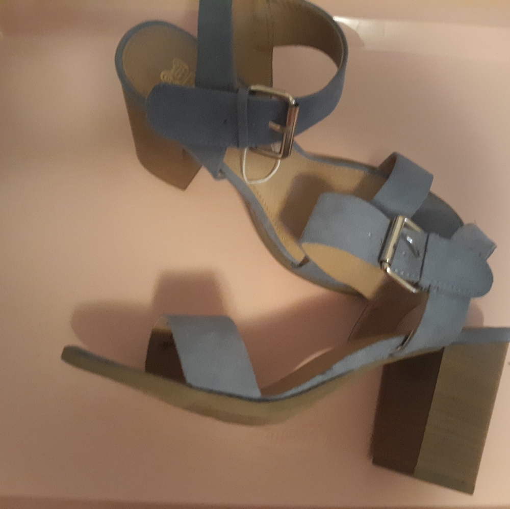 Blue strappy sandals
